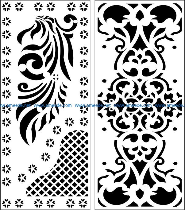 Design pattern panel screen E0008526 file cdr and dxf free vector download for Laser cut CNC