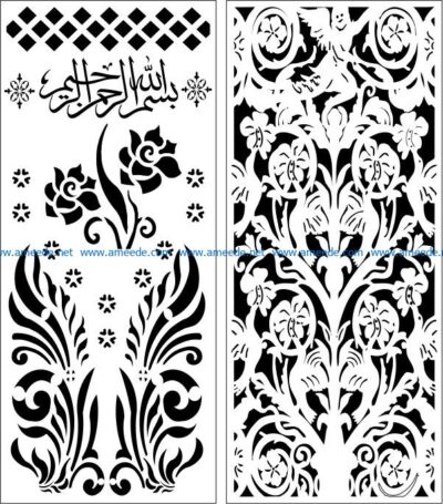 Design pattern panel screen E0008529 file cdr and dxf free vector download for Laser cut CNC