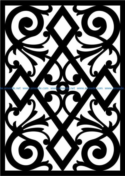 Design pattern panel screen E0008601 file cdr and dxf free vector download for Laser cut CNC