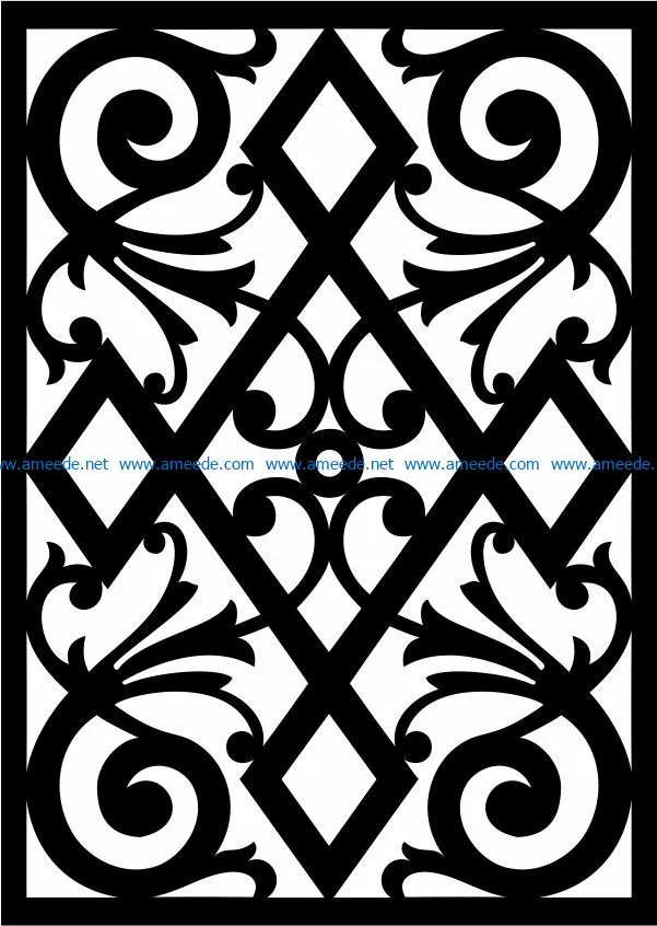 Design pattern panel screen E0008601 file cdr and dxf free vector download for Laser cut CNC