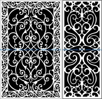 Design pattern panel screen E0008839 file cdr and dxf free vector download for Laser cut CNC