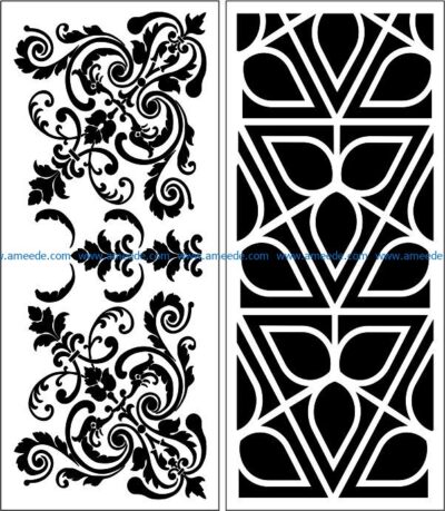 Design pattern panel screen E0008986 file cdr and dxf free vector download for Laser cut CNC
