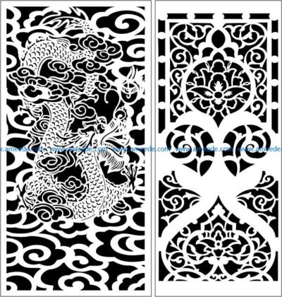 Design pattern panel screen E0009028 file cdr and dxf free vector download for Laser cut CNC