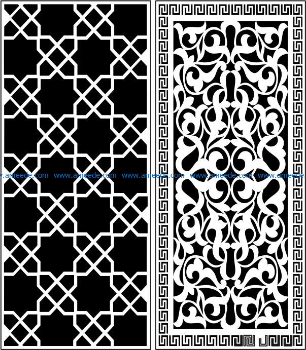 Design pattern panel screen E0009031 file cdr and dxf free vector download for Laser cut CNC