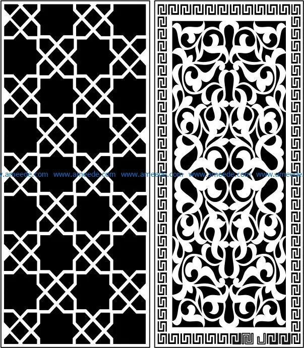 Design pattern panel screen E0009031 file cdr and dxf free vector download for Laser cut CNC