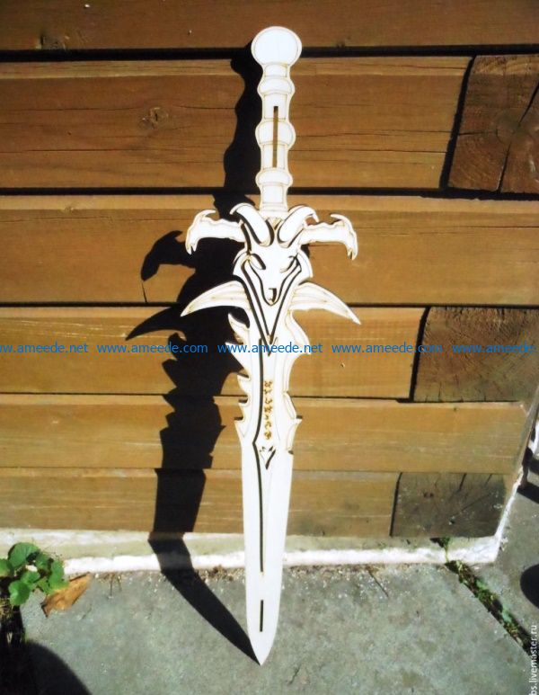 Frostmourne file cdr and dxf free vector download for Laser cut