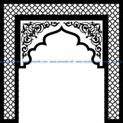 Gate file cdr and dxf free vector download for Laser cut CNC