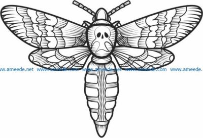 Ghost butterfly file cdr and dxf free vector download for laser engraving machines