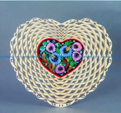 Heart basket file cdr and dxf free vector download for Laser cut