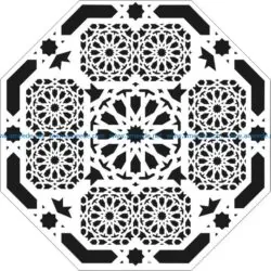 Hexagon decoration file cdr and dxf free vector download for CNC cut