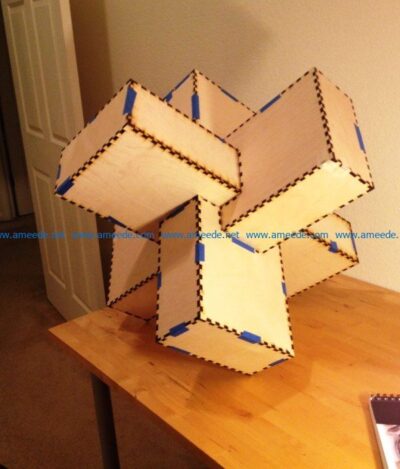 Interlocking cubes file cdr and dxf free vector download for Laser cut