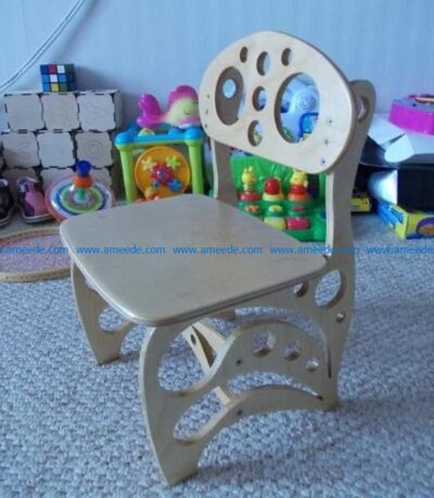 Kid's chair file cdr and dxf free vector download for Laser cut
