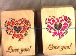 Love you postcards file cdr and dxf free vector download for Laser cut