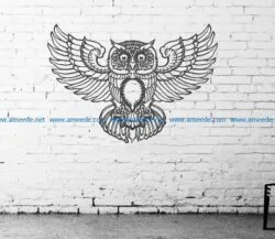 Murals of owls file cdr and dxf free vector download for Laser cut Plasma