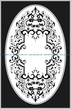 Square and oval frames file cdr and dxf free vector download for laser engraving machines