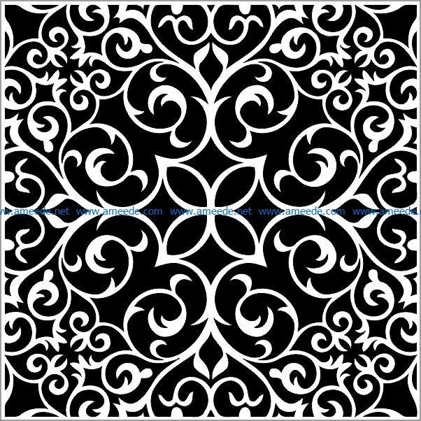 Square pattern file cdr and dxf free vector download for Laser cut