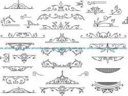 Vintage Element file cdr and dxf free vector download for laser engraving machines