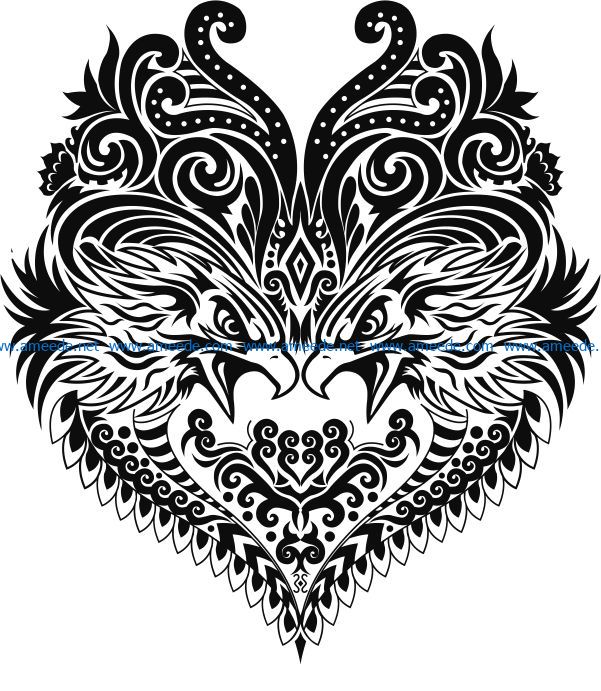 ethnic eagle file cdr and dxf free vector download for print or laser engraving machines