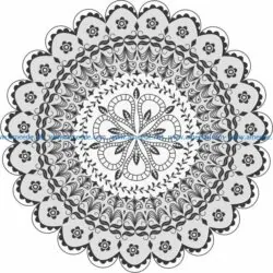 mandala file cdr and dxf free vector download for print or laser engraving machines