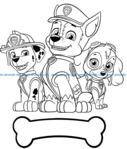 patrol puppies file cdr and dxf free vector download for laser engraving machines