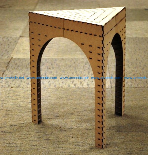 triangle stools file cdr and dxf free vector download for Laser cut