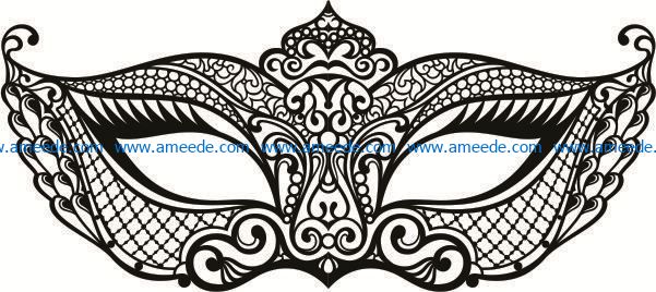 Mask file cdr and dxf free vector download for Laser cut