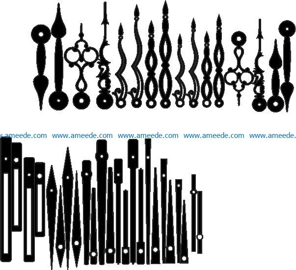 Clockwise file cdr and dxf free vector download for Laser cut