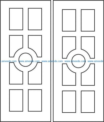 Design pattern door E0009349 file cdr and dxf free vector download for Laser cut CNC