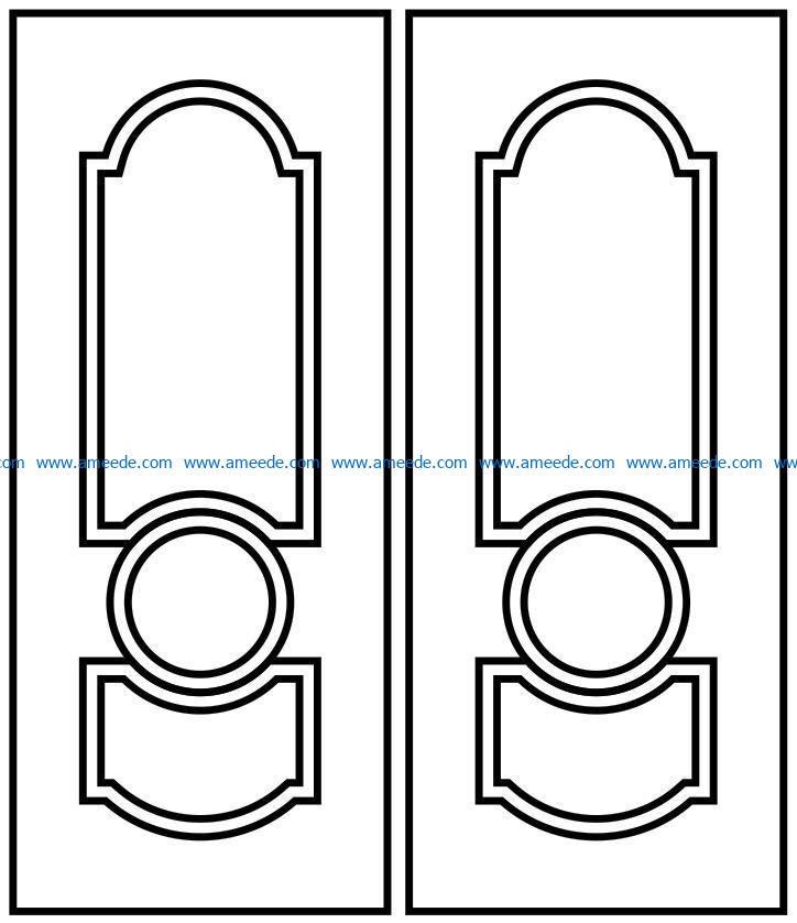 Design pattern door E0009551 file cdr and dxf free vector download for Laser cut CNC