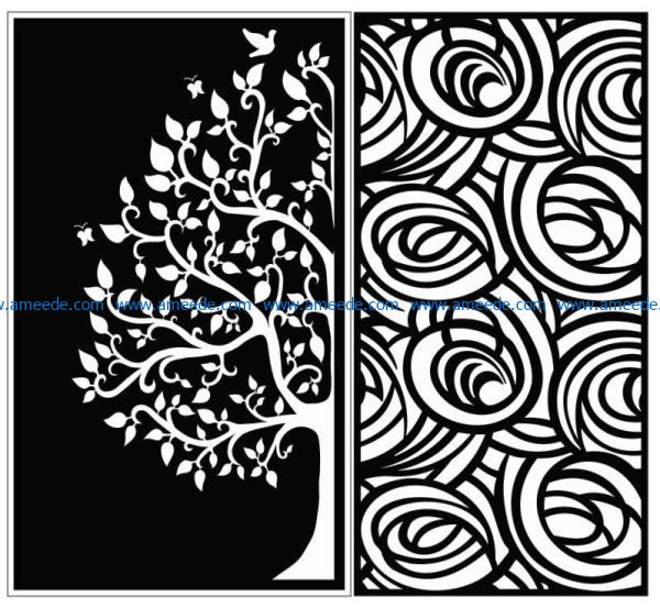 Design pattern panel screen E0009130 file cdr and dxf free vector download for Laser cut CNC