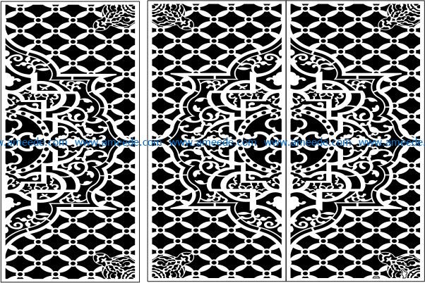 Design pattern panel screen E0009339 file cdr and dxf free vector download for Laser cut CNC