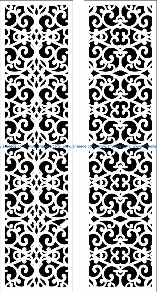 Design pattern panel screen E000950 file cdr and dxf free vector download for Laser cut CNC