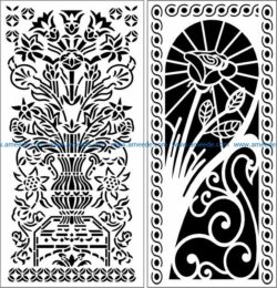 Design pattern panel screen E0009695 file cdr and dxf free vector download for Laser cut CNC