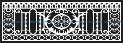 Design pattern railing E0009607 file cdr and dxf free vector download for Laser cut CNC