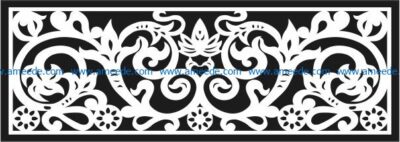 Design pattern railing E0009610 file cdr and dxf free vector download for Laser cut CNC Pattern railing