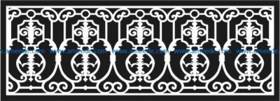 Design pattern railing E0009688 file cdr and dxf free vector download for Laser cut CNC