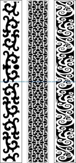 Design pattern woodcarving E0009622 file dxf free vector download for Laser cut CNC