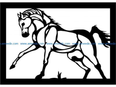 Horses tiptoed file cdr and dxf free vector download for Laser cut