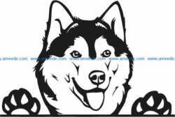 Husky file cdr and dxf free vector download for laser engraving machines