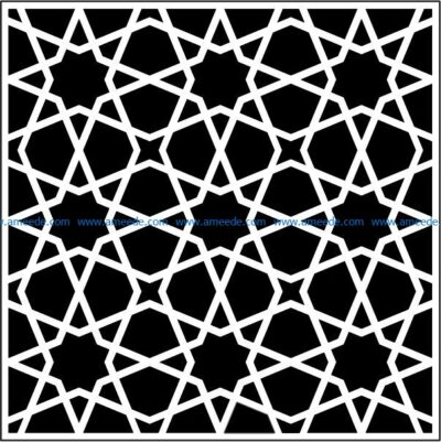 Islamic decorative squares file cdr and dxf free vector download for Laser cut