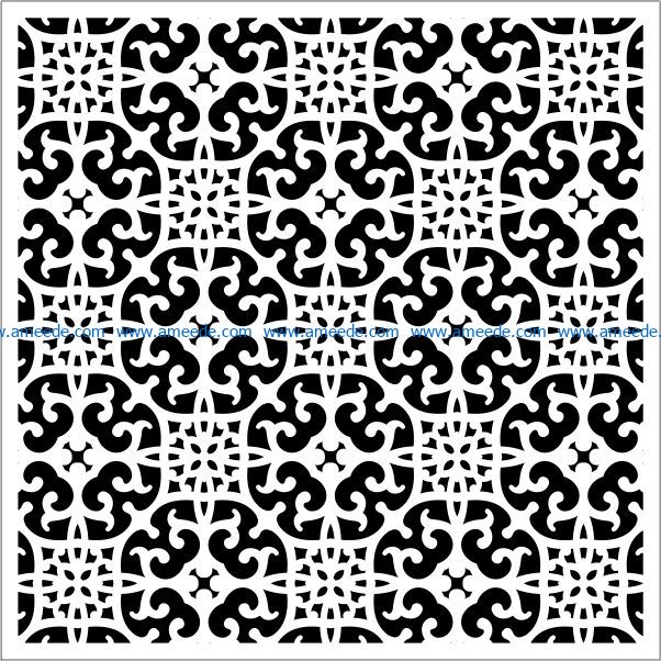 Square decoration E0009390 file cdr and dxf free vector download for ...