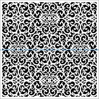 Square decoration E0009656 file cdr and dxf free vector download for Laser cut CNC