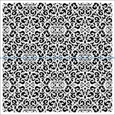 Square decoration E0009658 file cdr and dxf free vector download for Laser cut CNC