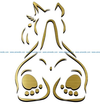 Terrier file cdr and dxf free vector download for Laser cut Plasma