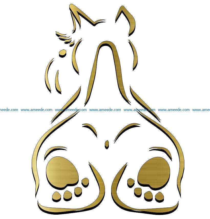 Terrier file cdr and dxf free vector download for Laser cut Plasma