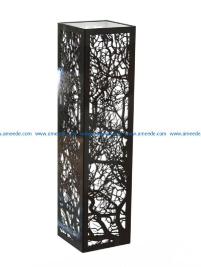 Tree vignette light box file cdr and dxf free vector download for Laser cut