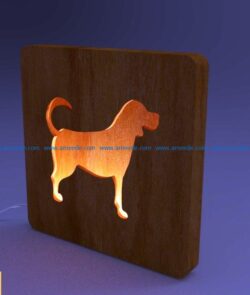 dogs night lights file cdr and dxf free vector download for Laser cut