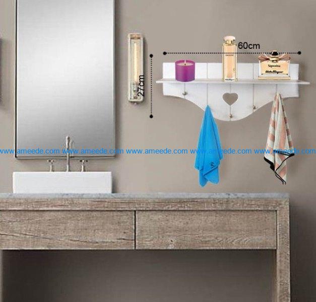 Bathroom shelves file cdr and dxf free vector download for Laser cut