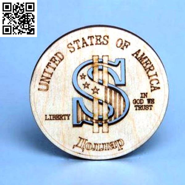 Coin Coasters file cdr and dxf free vector download for Laser cut