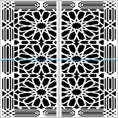 Design pattern door E0009799 file cdr and dxf free vector download for Laser cut CNC